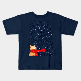 Tabby loves Snow Kids T-Shirt